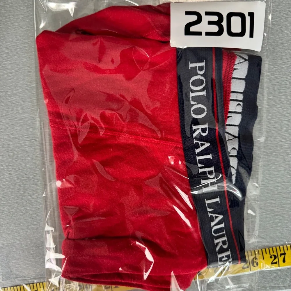 Polo Ralph Lauren Boxer Briefs Red Cotton Classic Fit‎ Men's L